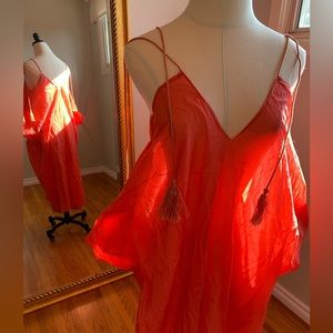 Gorgeous, unique cotton voile cover-up dress